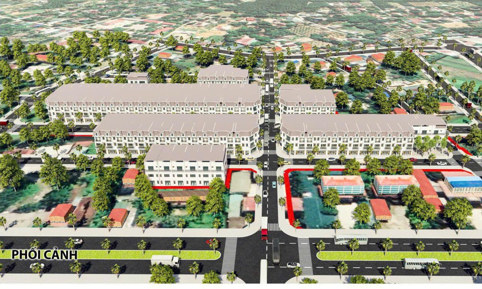 Phối cảnh mặt bằng tổng thể Dự án WinStar Hàng Trạm Yên Thủy